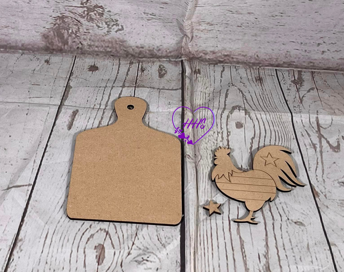 Patriotic Rooster Decorative Cutting Board